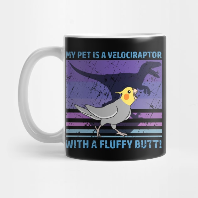 My pet is a velociraptor with a fluffy butt - Cockatiel by FandomizedRose